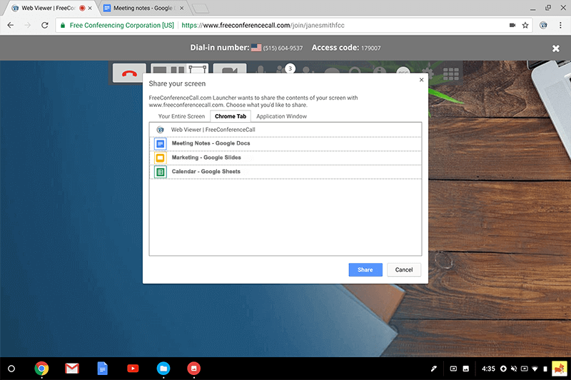 How to share your screen on Chrome